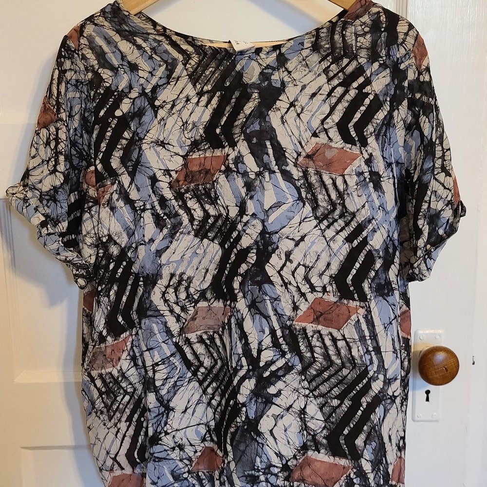 Osei Duro Boxy Silk Batik T-Shirt